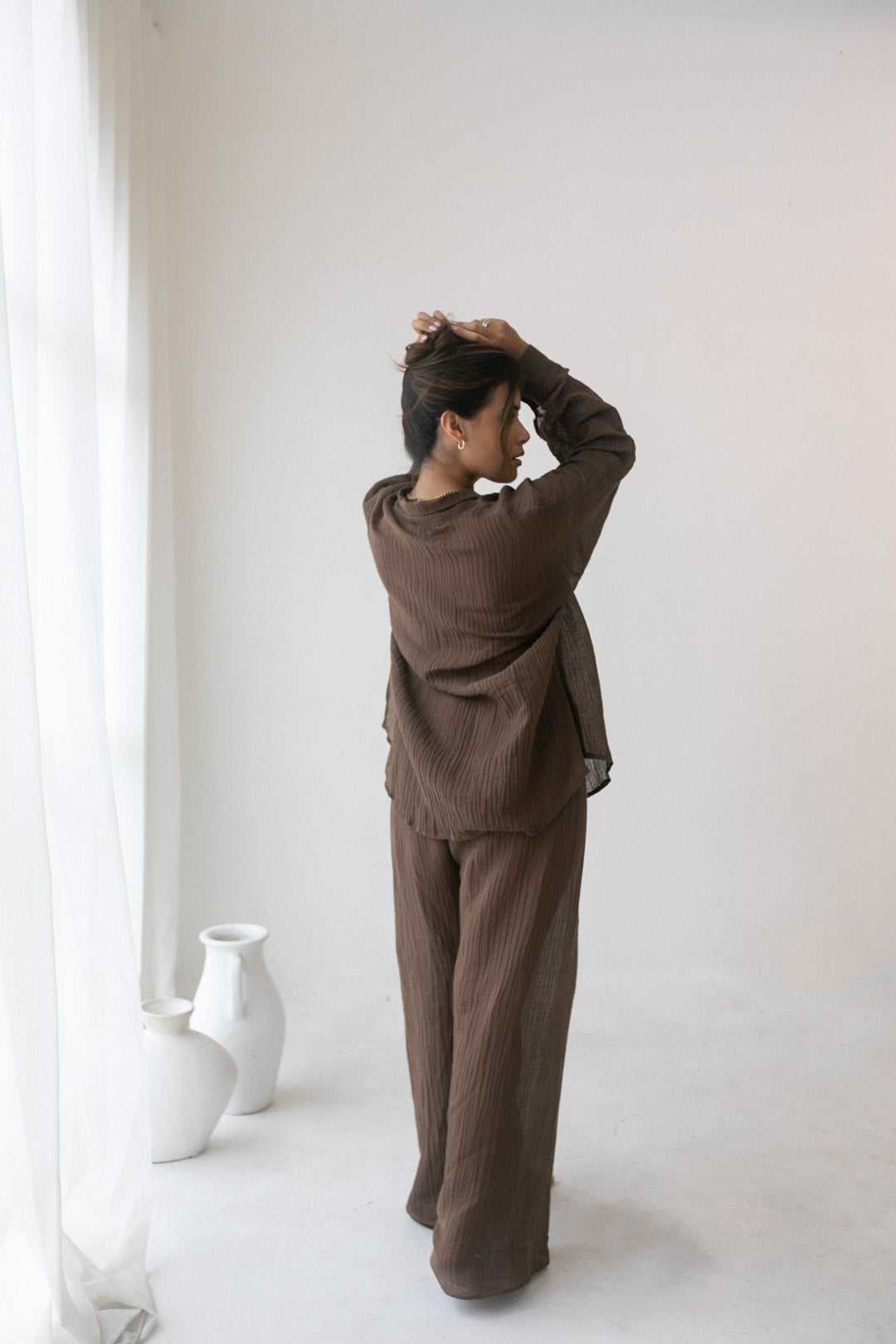 Kelly Set - Organic Cotton/ Linen, Mocca