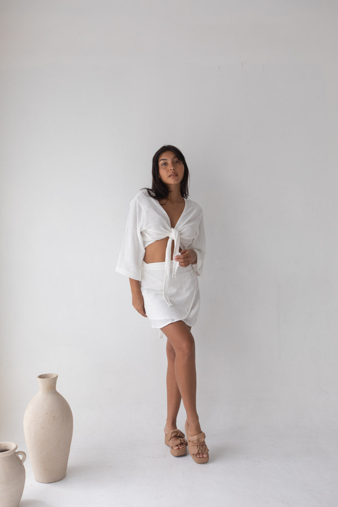 Cara Wrap Set - White