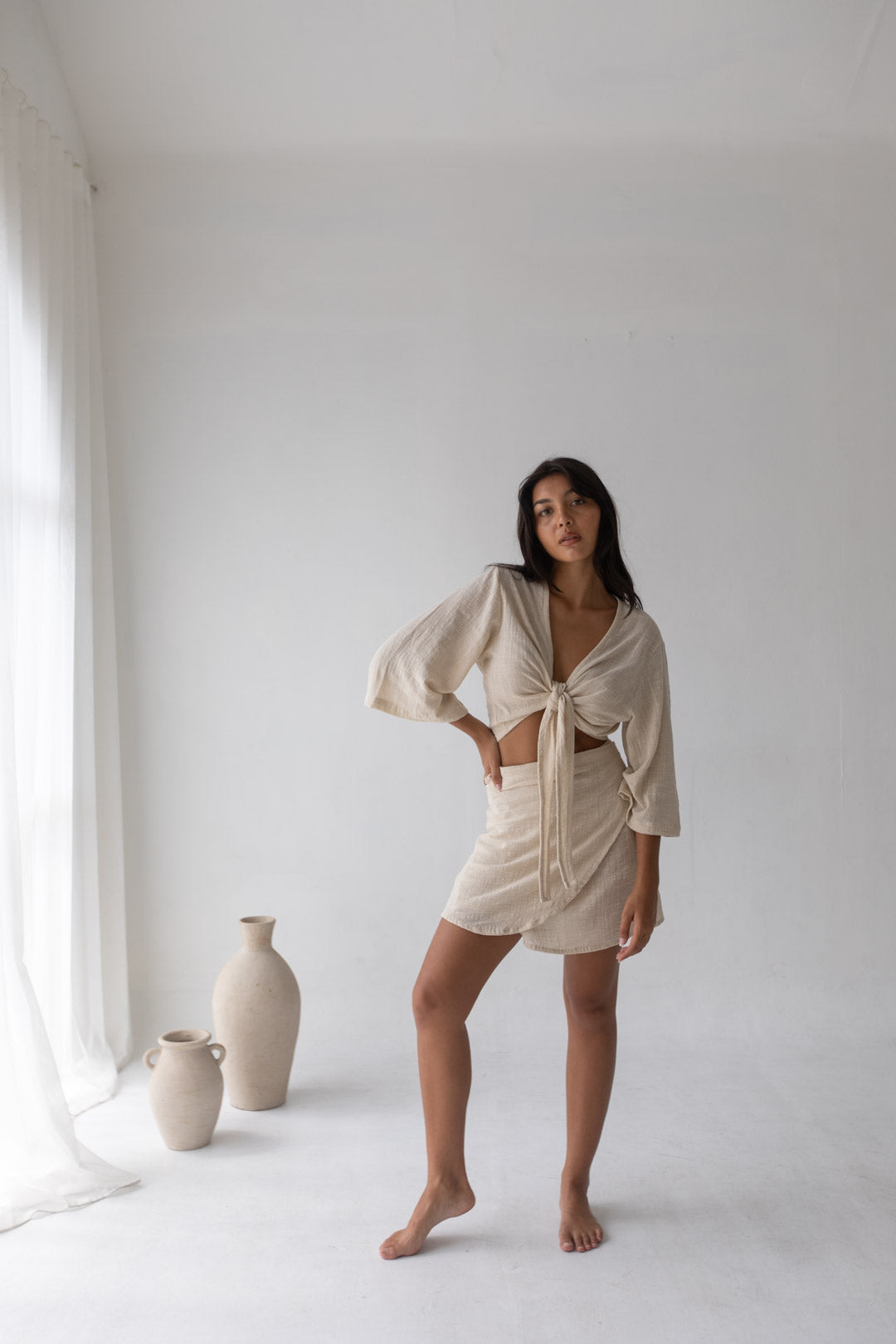 Cara Wrap Skirt - Sand