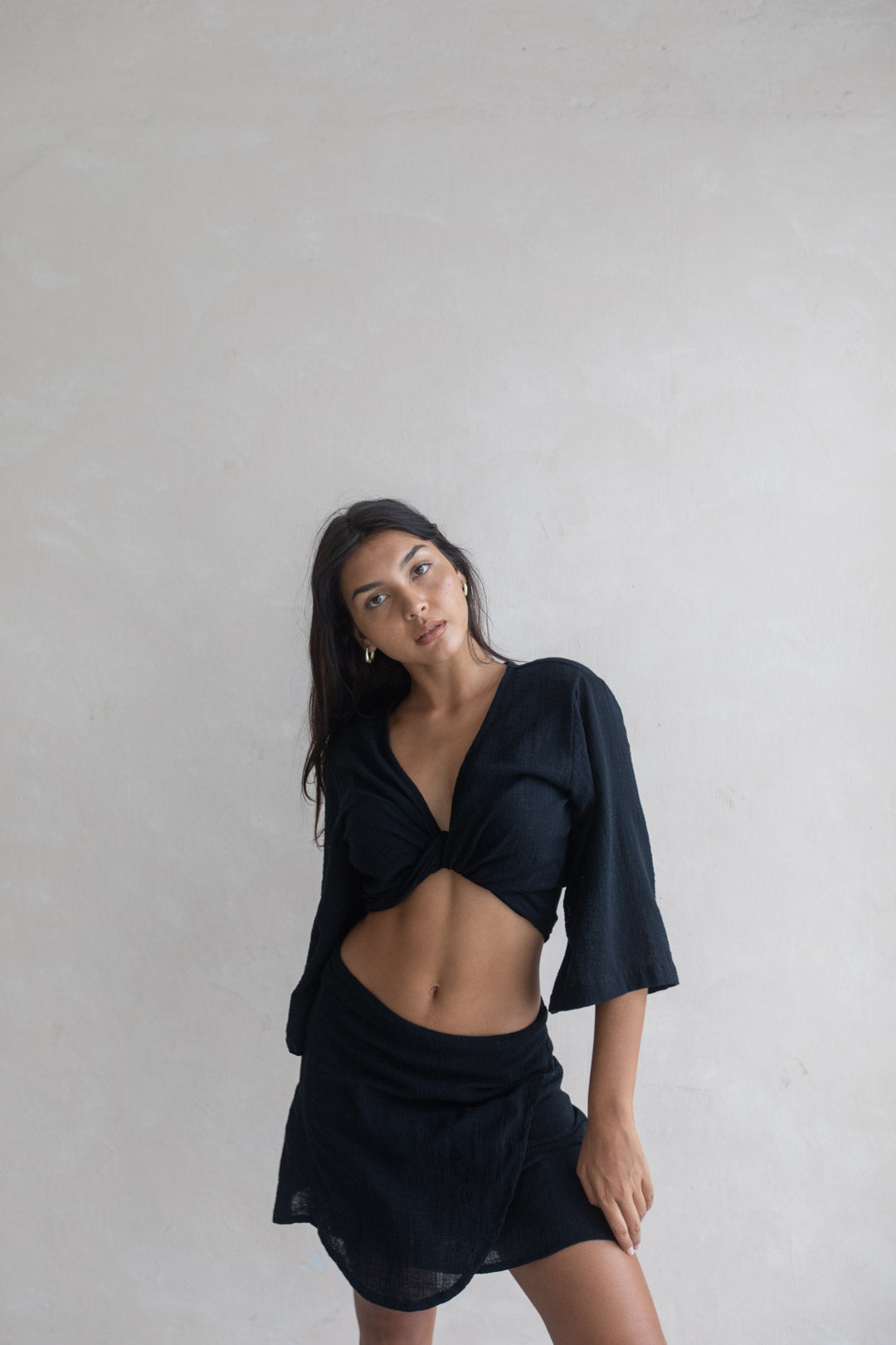 Cara Wrap Skirt - Black
