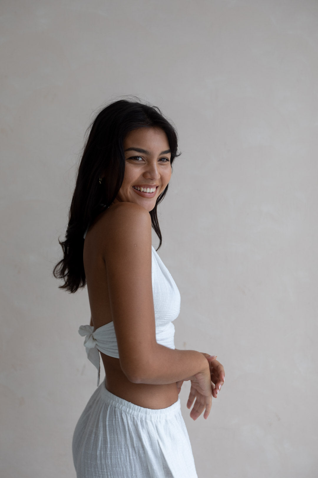 Cara Triangle Top - Organic Cotton, White