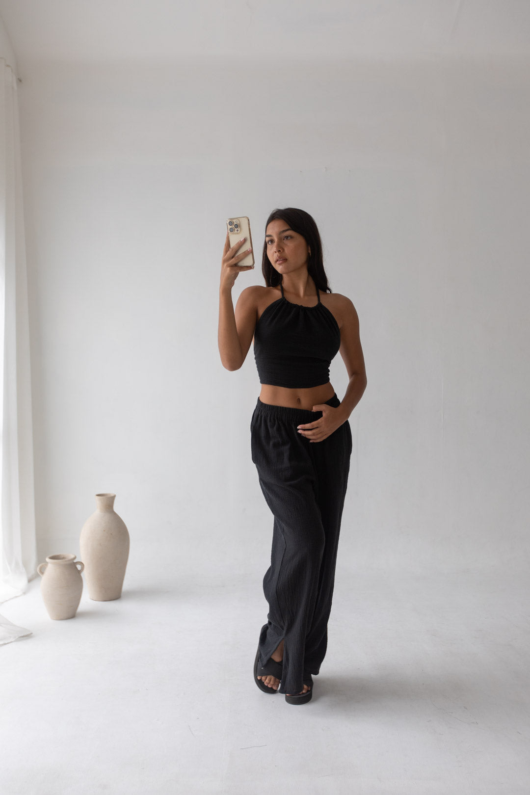 Cara Pants - Organic Cotton, Black