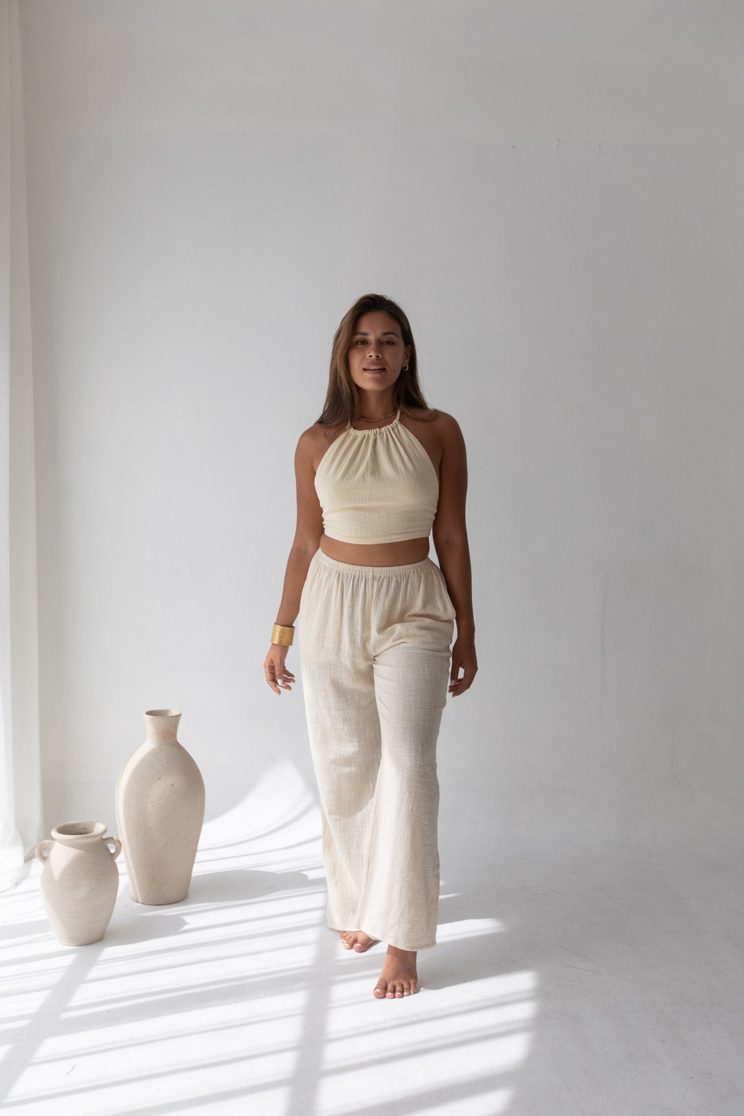 Cara Triangle Top - Organic Cotton, Sand