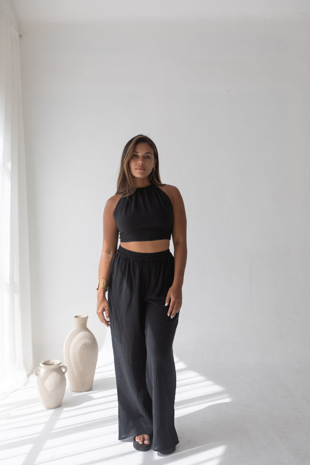 Cara Set - Organic Cotton, Black