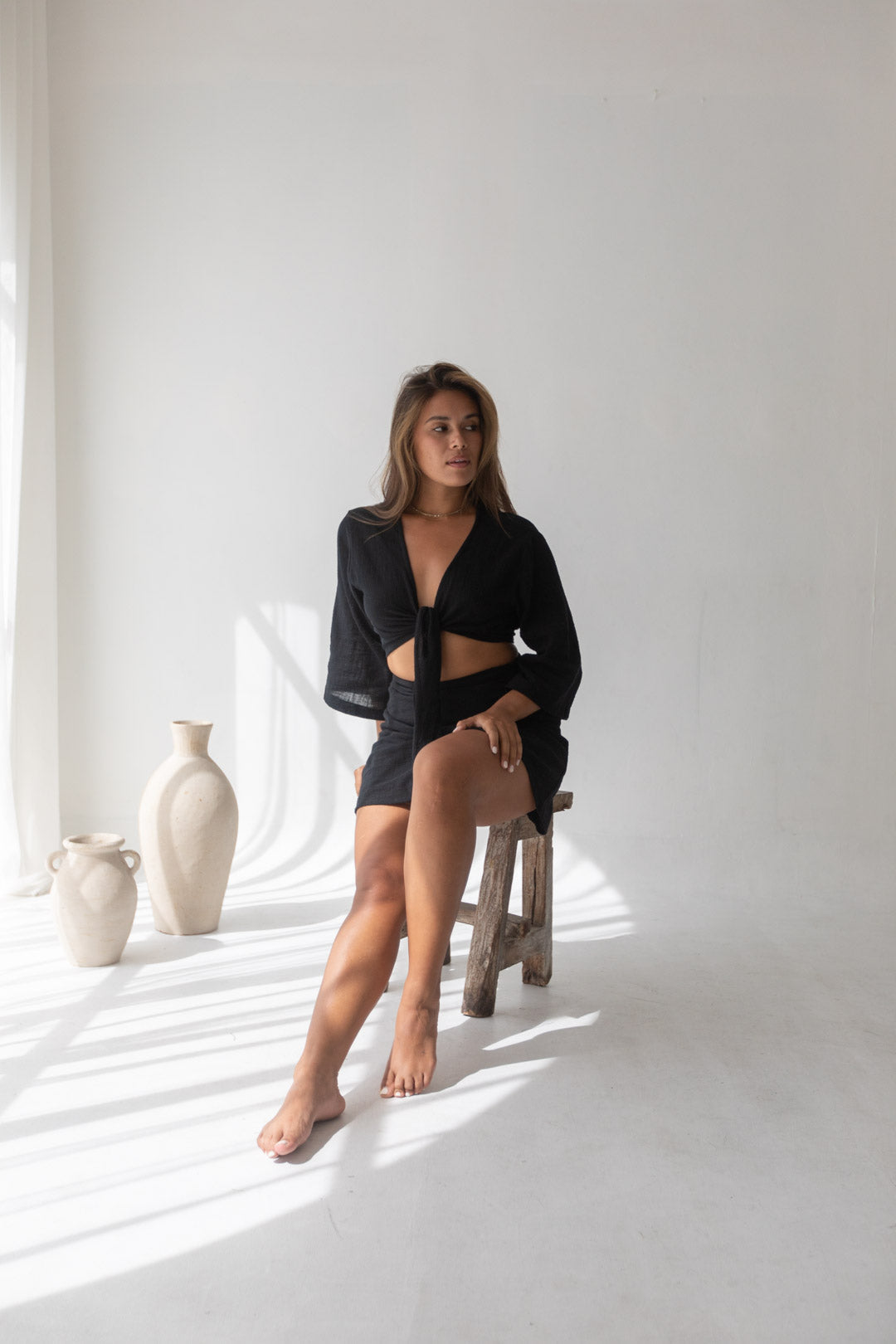 Cara Wrap Skirt - Black