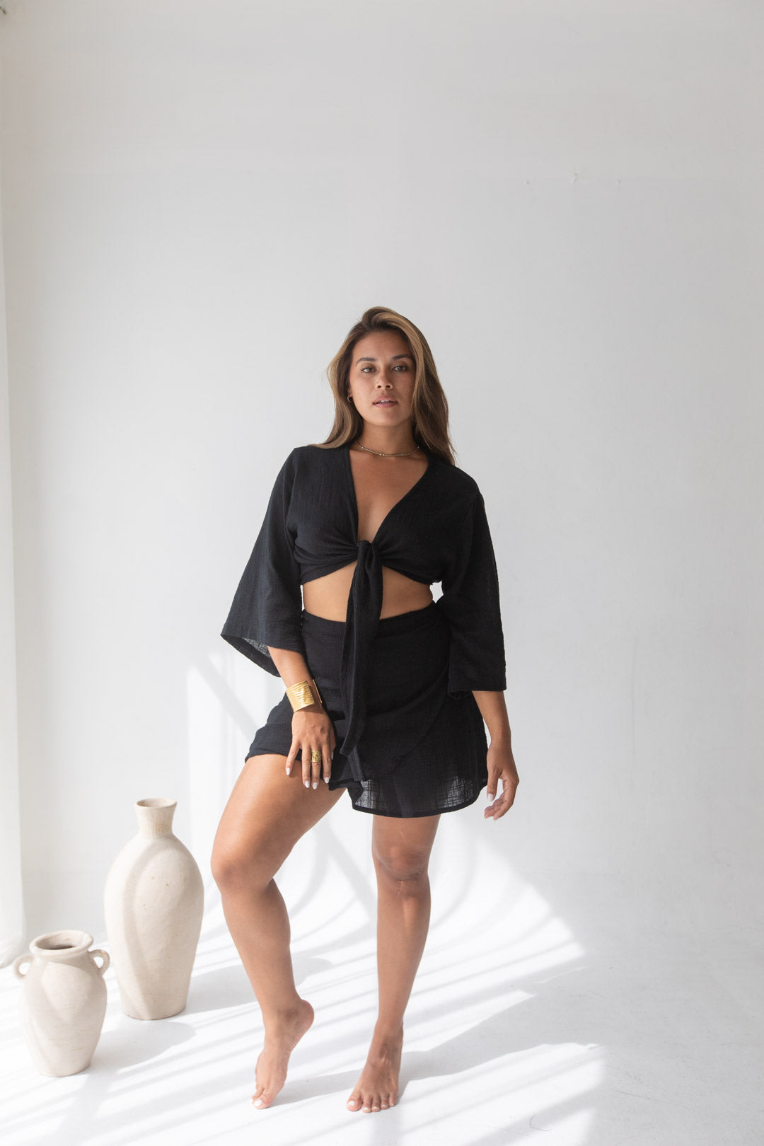 Cara Wrap Set - Black