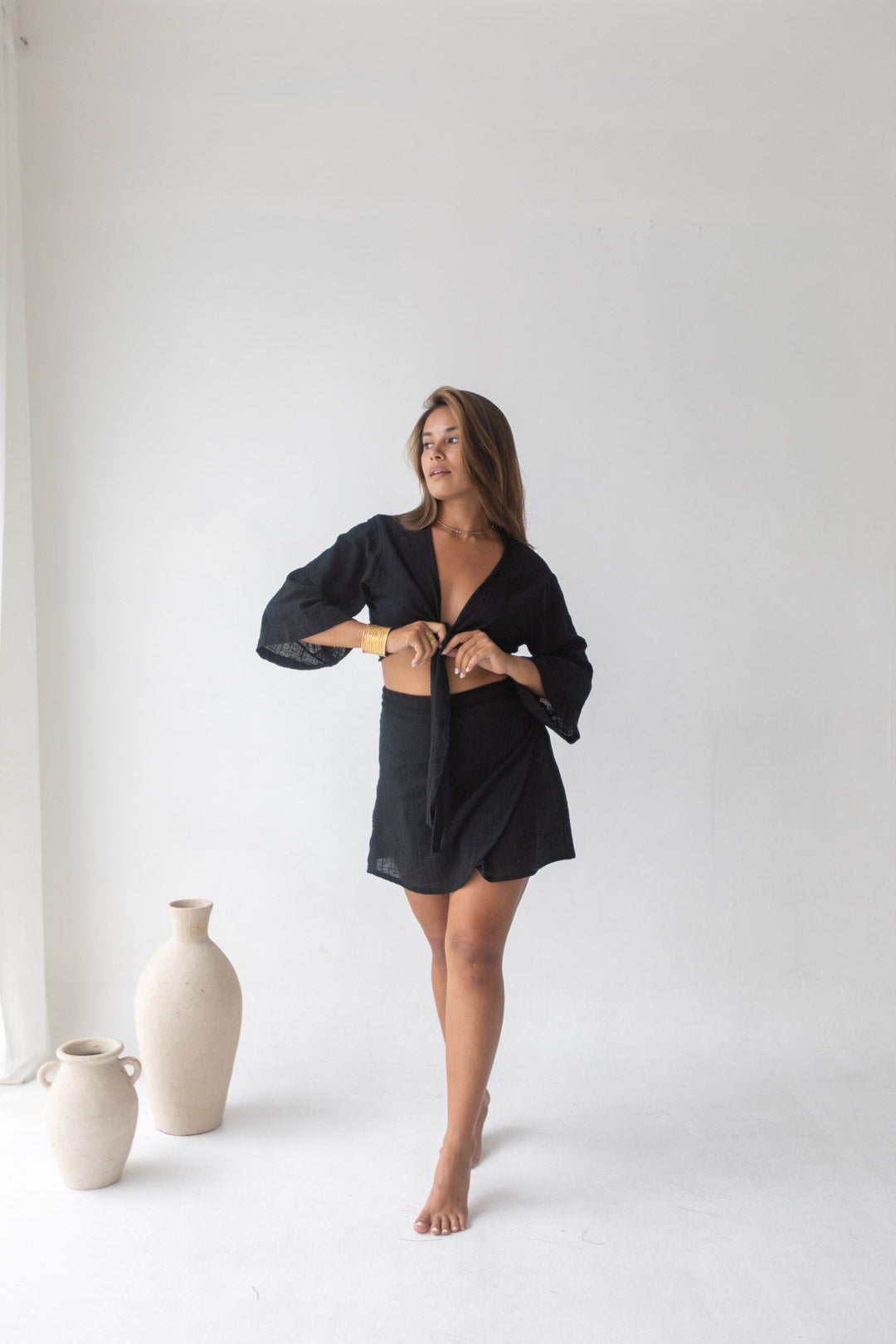 Cara Wrap Set - Black