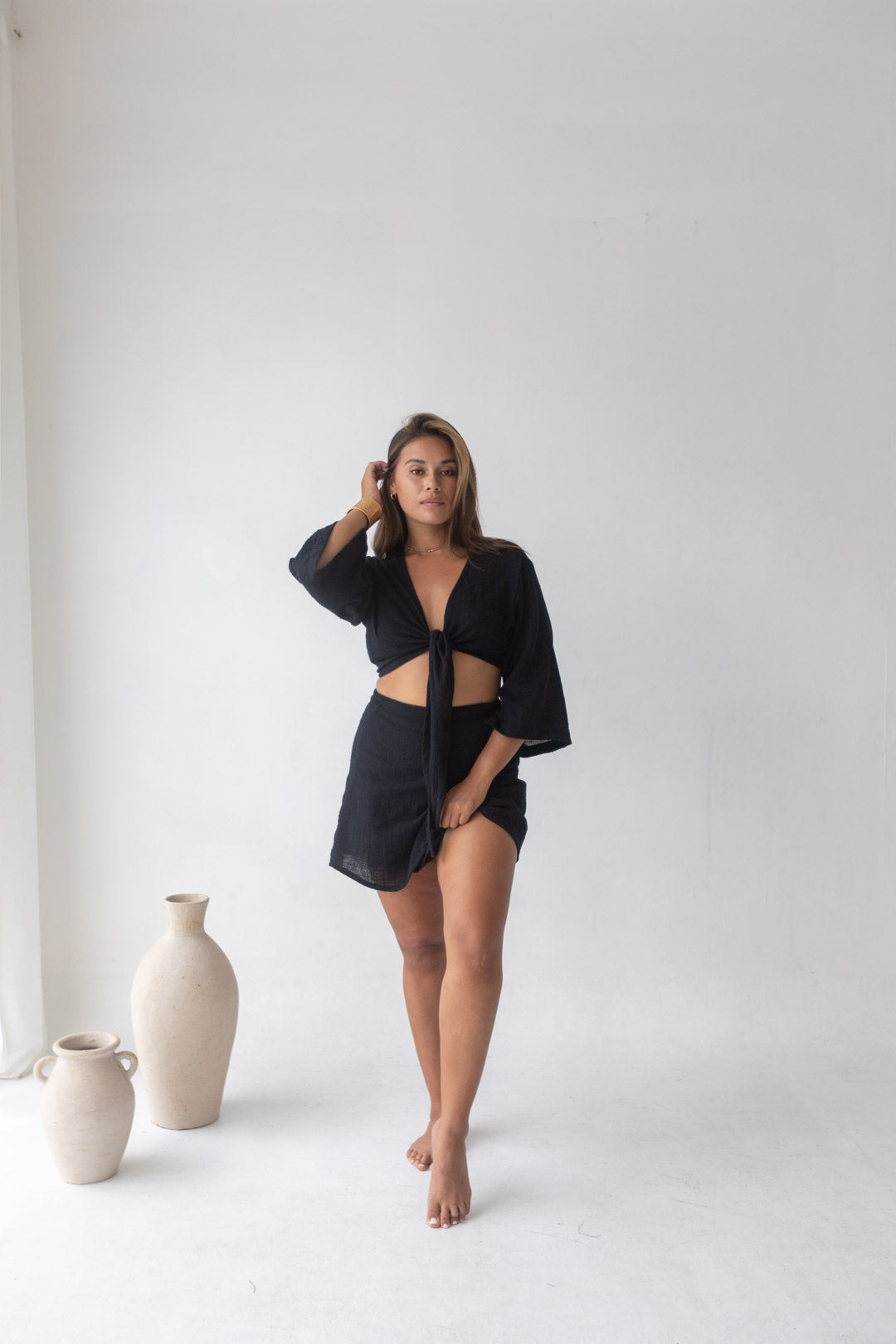 Cara Wrap Set - Black