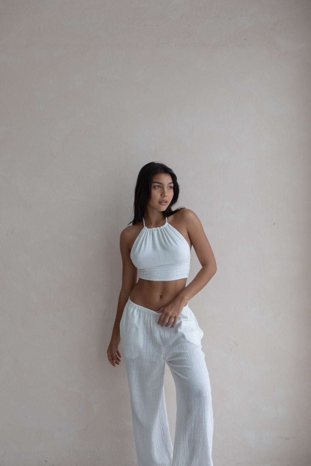 Cara Triangle Top - Organic Cotton, White