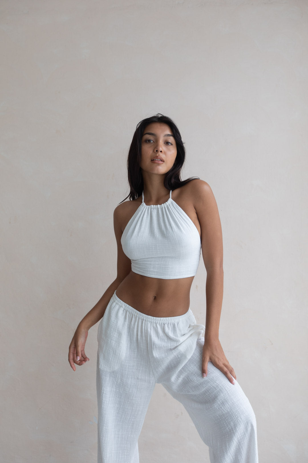 Cara Triangle Top - Organic Cotton, White