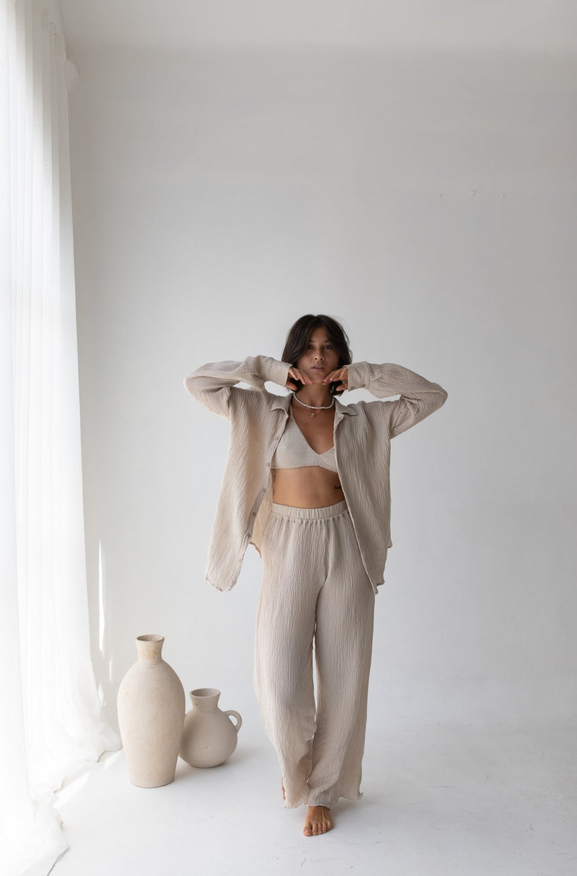 Kelly Pants - Organic Cotton/ Linen, Cream