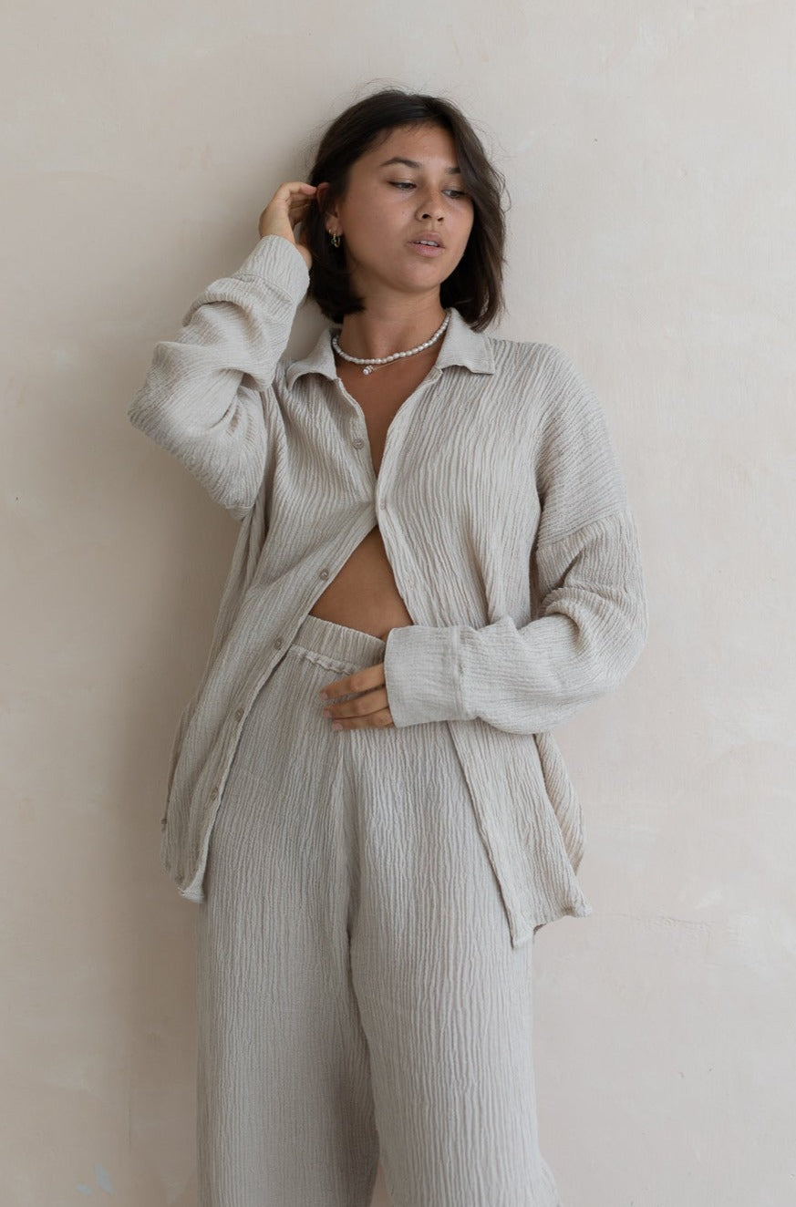 Kelly Shirt - Organic Cotton/ Linen, Cream