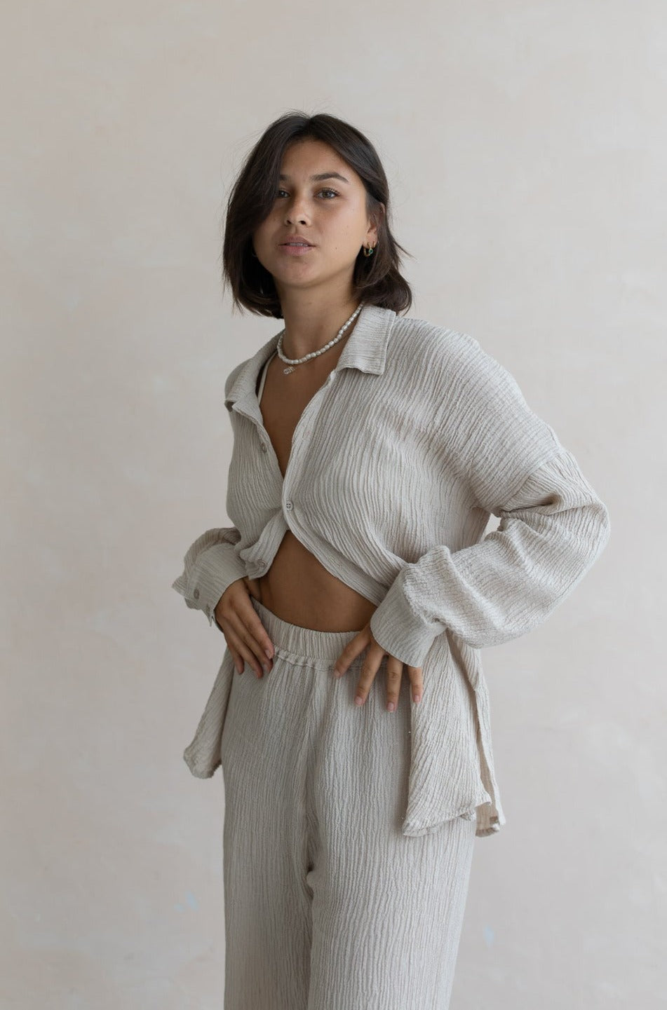 Kelly Pants - Organic Cotton/ Linen, Cream