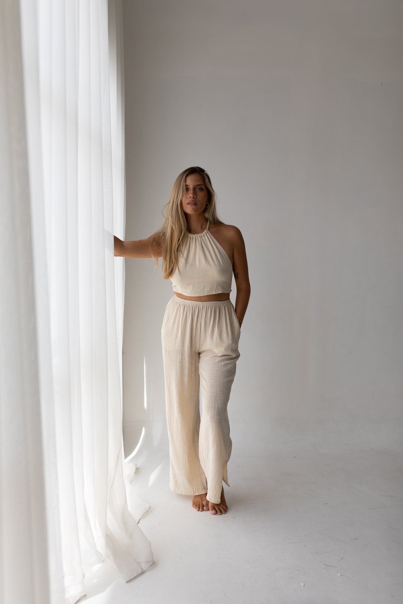 Cara Pants - Organic Cotton, Sand