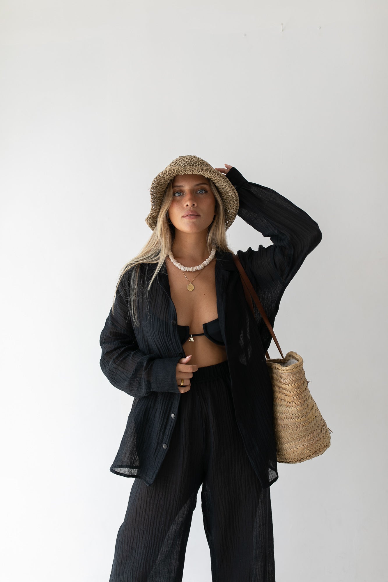 Kelly Set - Organic Cotton/ Linen, Black