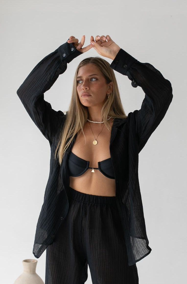 Kelly Set - Organic Cotton/ Linen, Black
