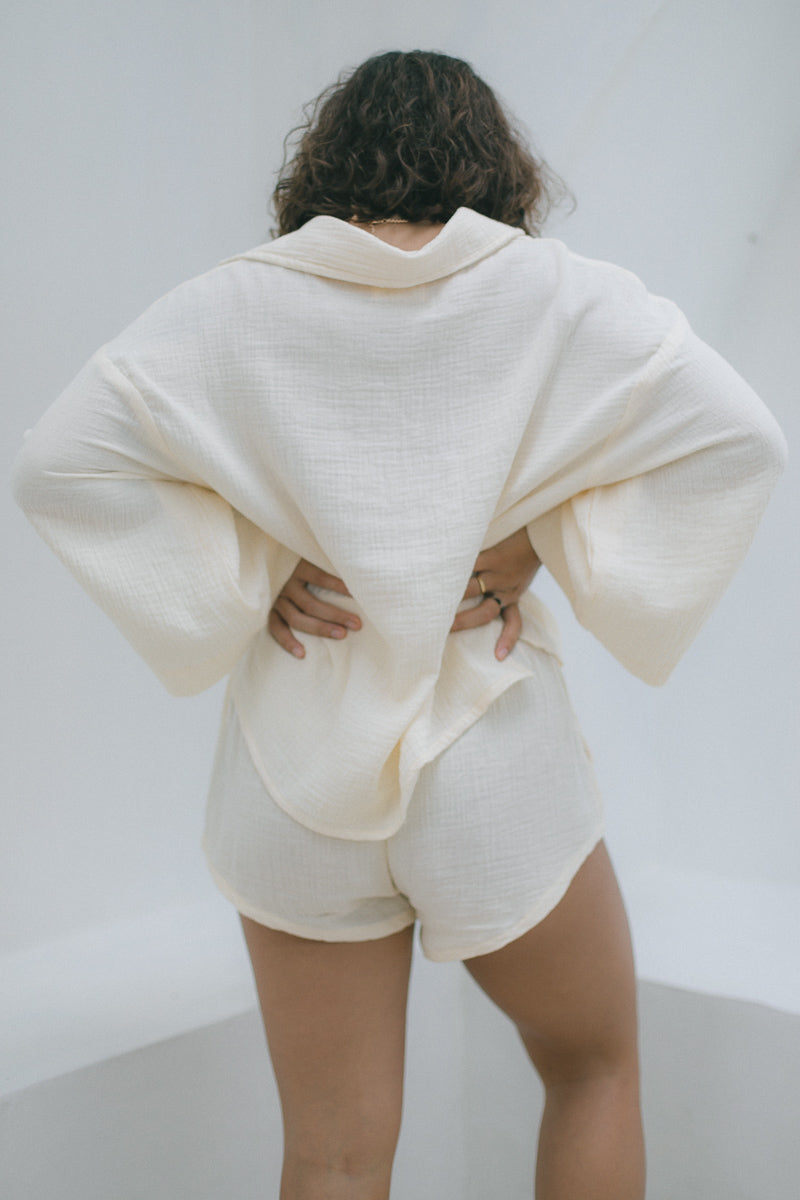 Lilly Set - Eco Conscious Loungewear Set in Organic Cotton,Sand 8