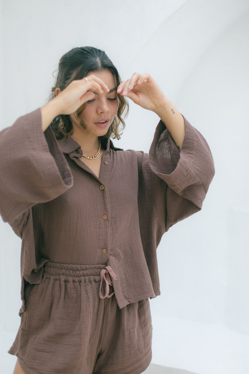 Lilly Shirt - Organic Cotton, Mocca 8