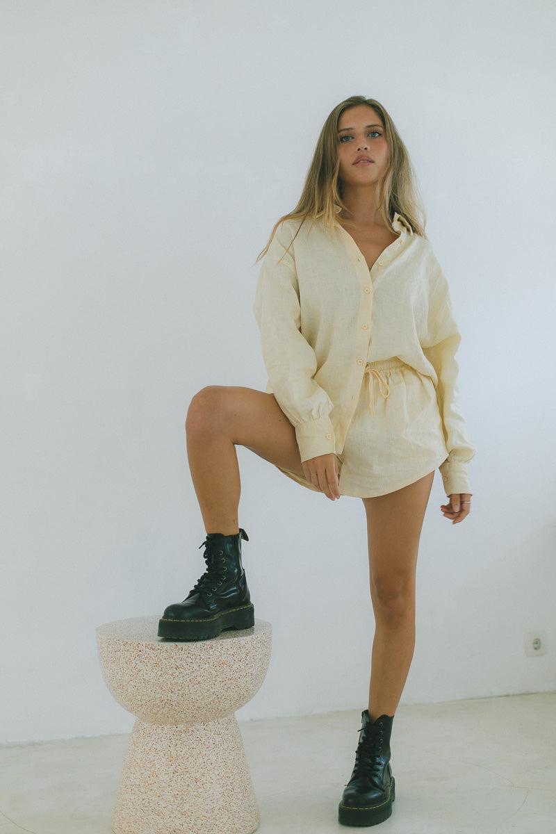 Vera Set - 100% Linen, Sand