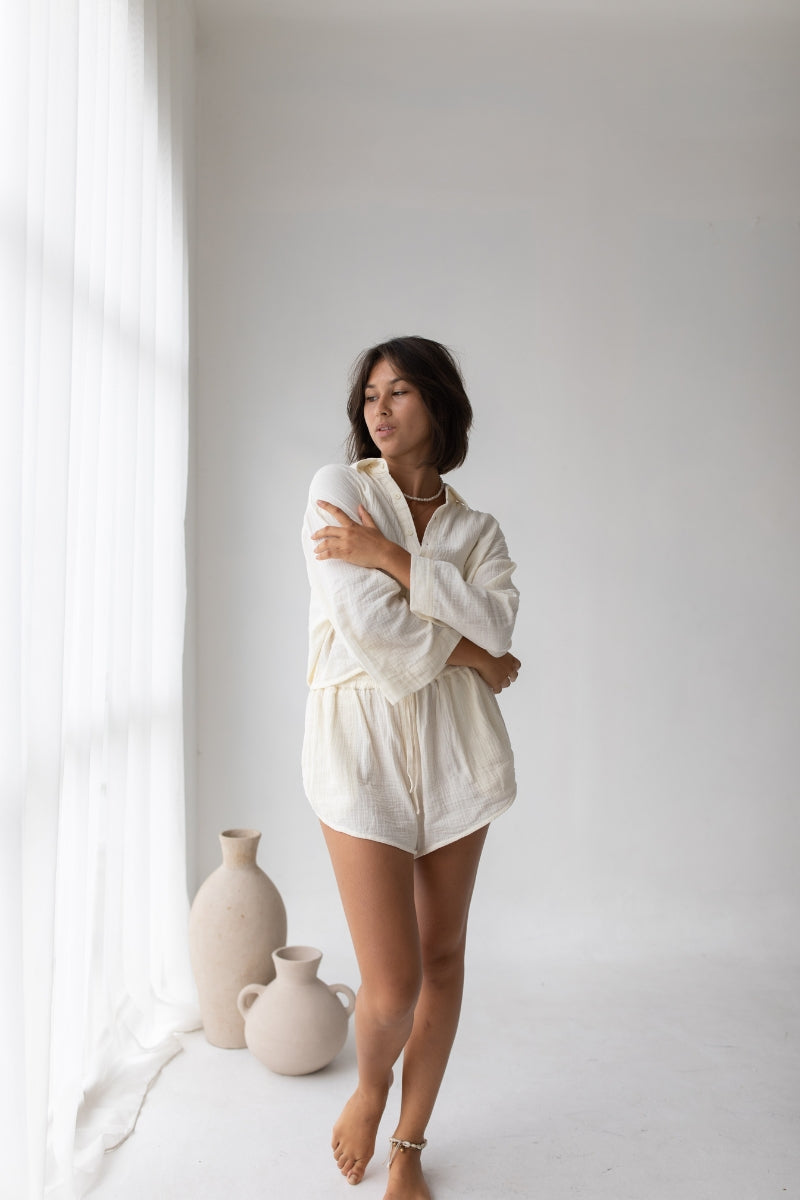 AKURA │ Eco Conscious Loungewear Set in Organic Cotton,Sand – Akurathelabel