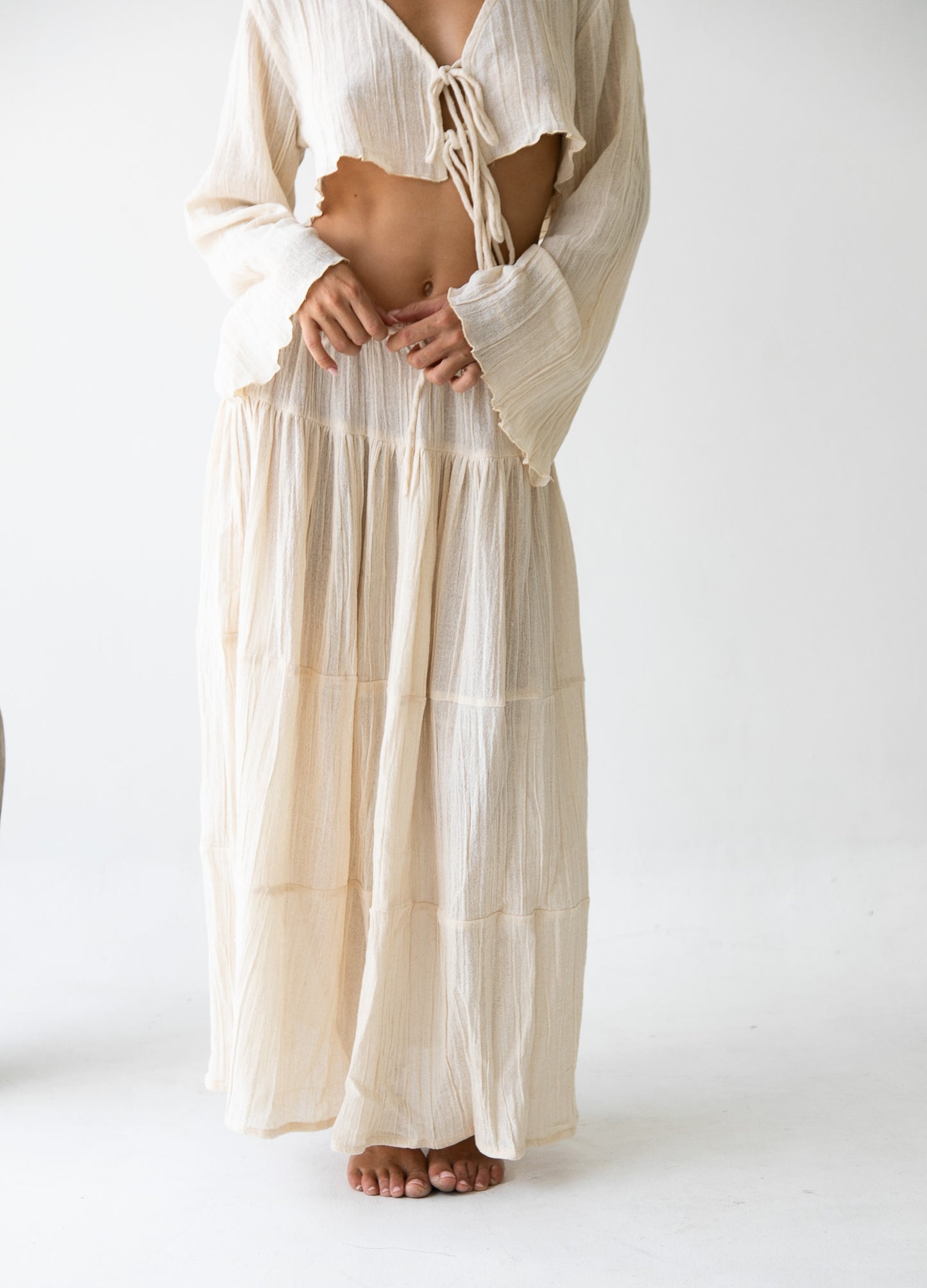 Nora Skirt - Organic Cotton, Natural