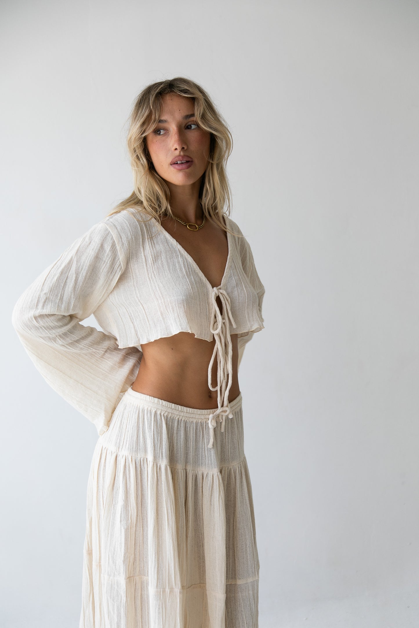 Nora Skirt - Organic Cotton, Natural