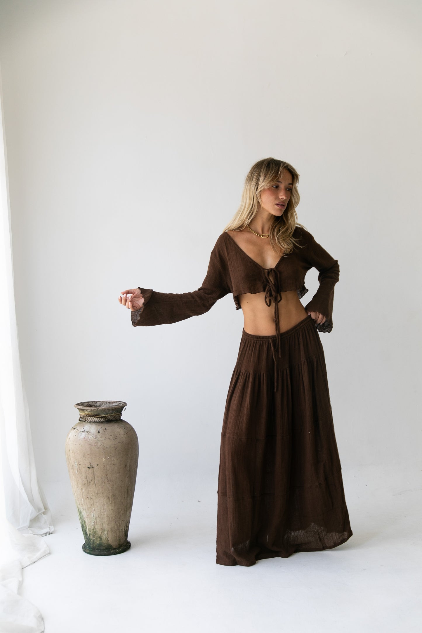 Nora Set - Organic Cotton, Brown