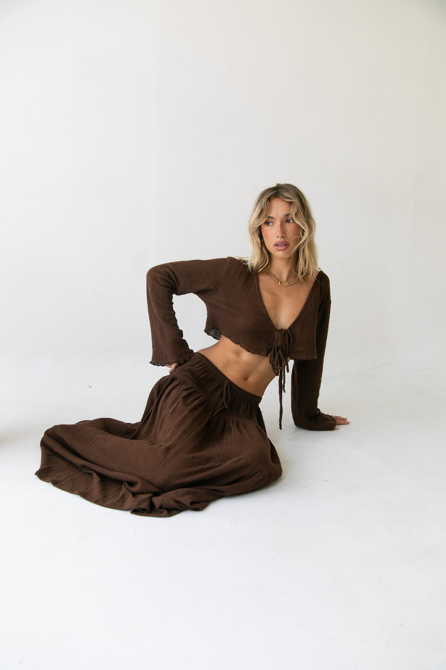 Nora Top - Organic Cotton, Brown