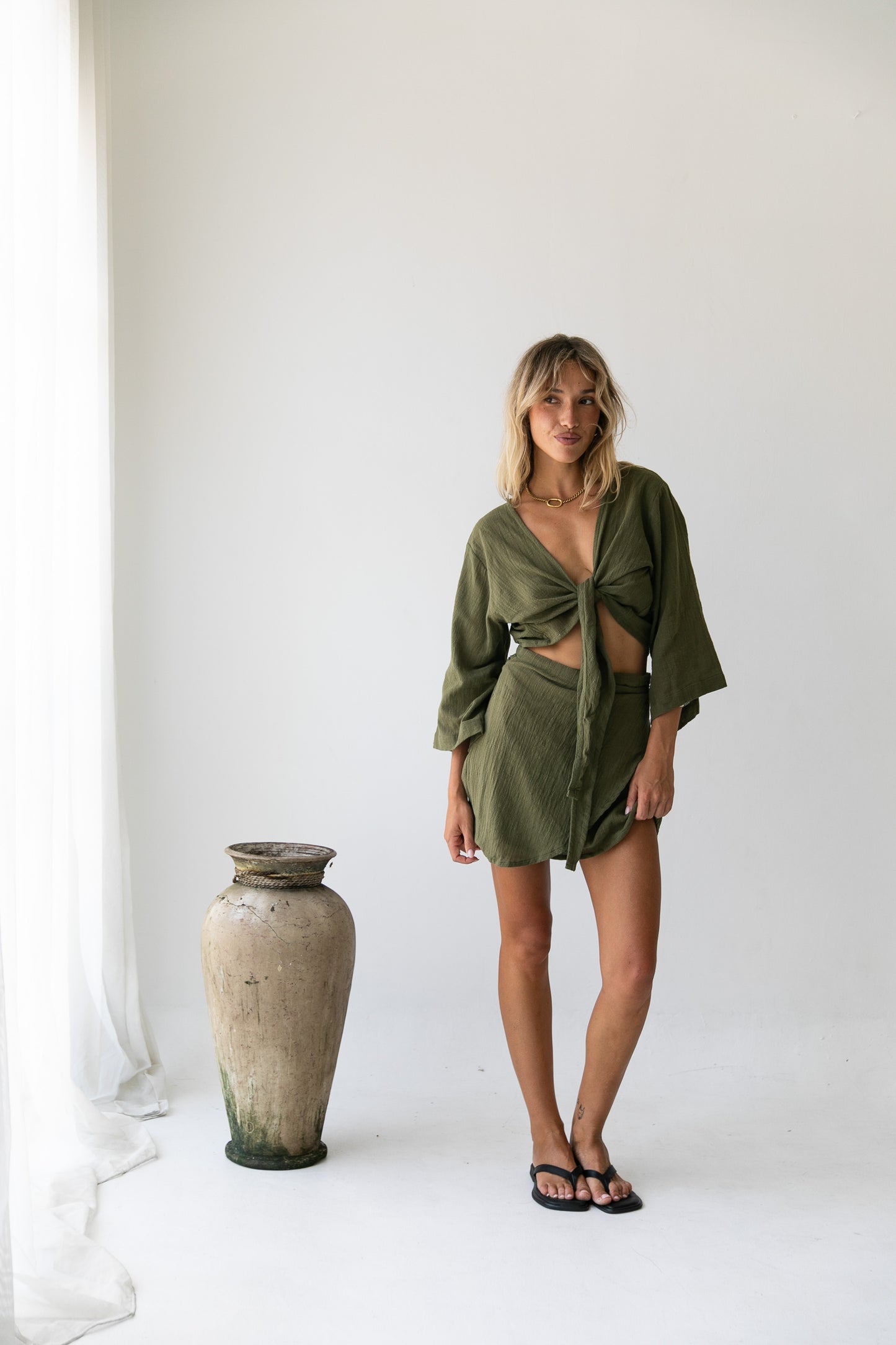 Cara Wrap Set - Organic Cotton, Olive