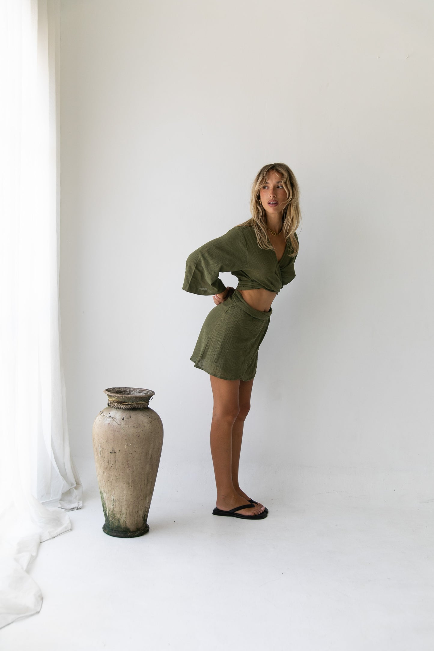 Cara Wrap Set - Organic Cotton, Olive