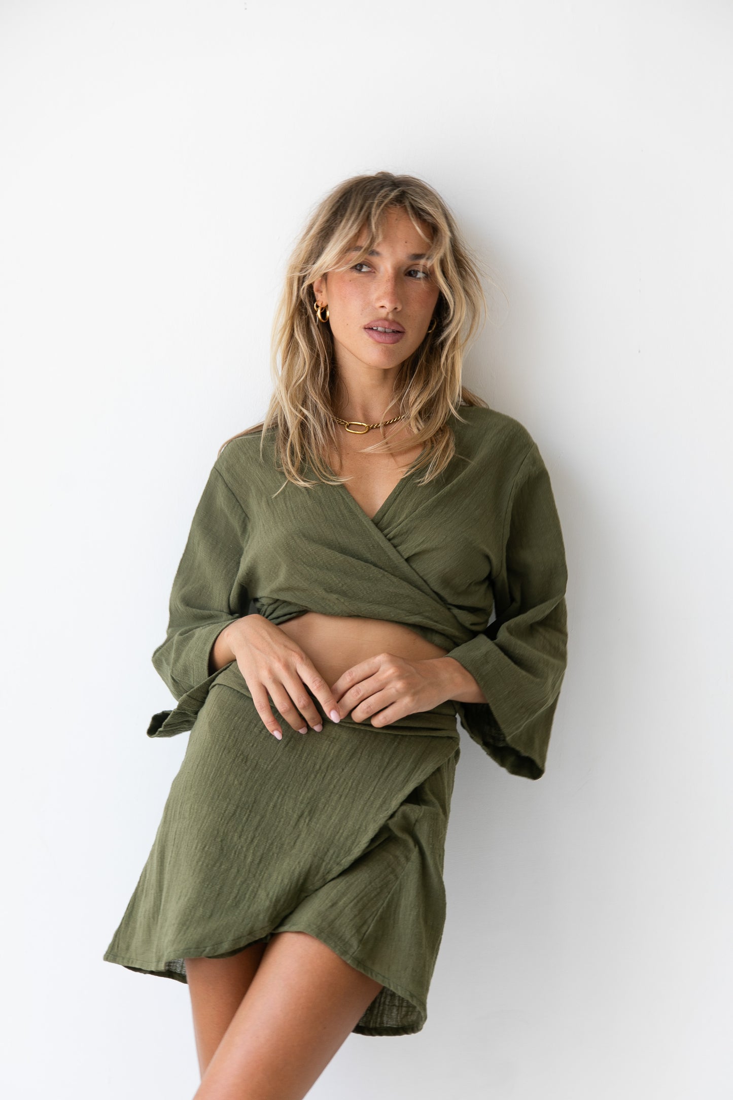 Cara Wrap Set - Organic Cotton, Olive