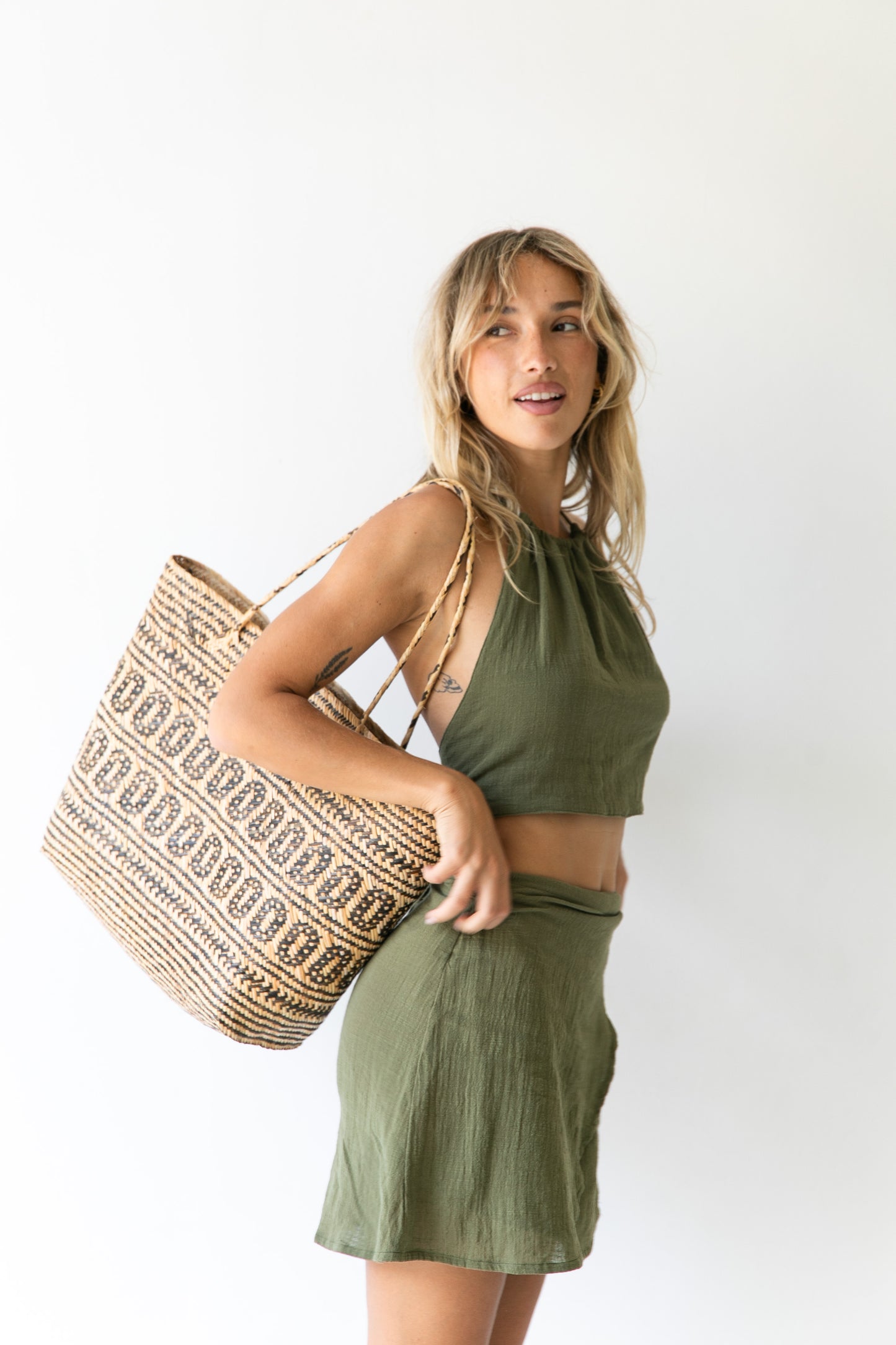 Cara Triangle Top - Organic Cotton, Olive