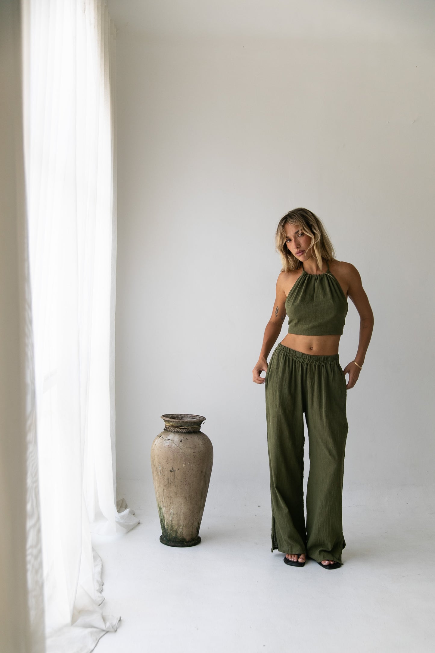 Cara Set - Organic Cotton, Olive