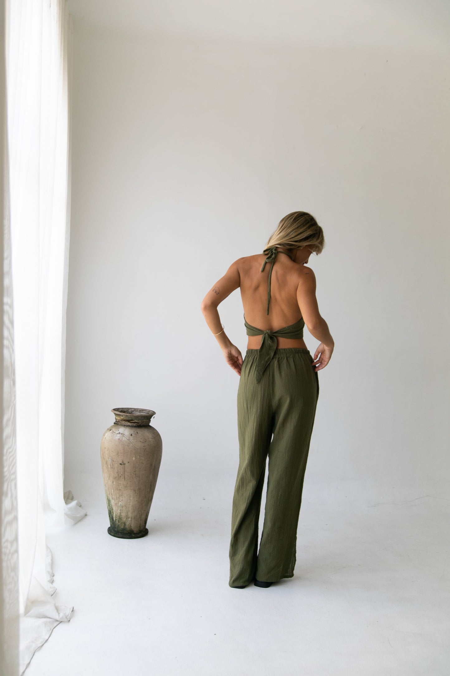 Cara Pants - Organic Cotton, Olive