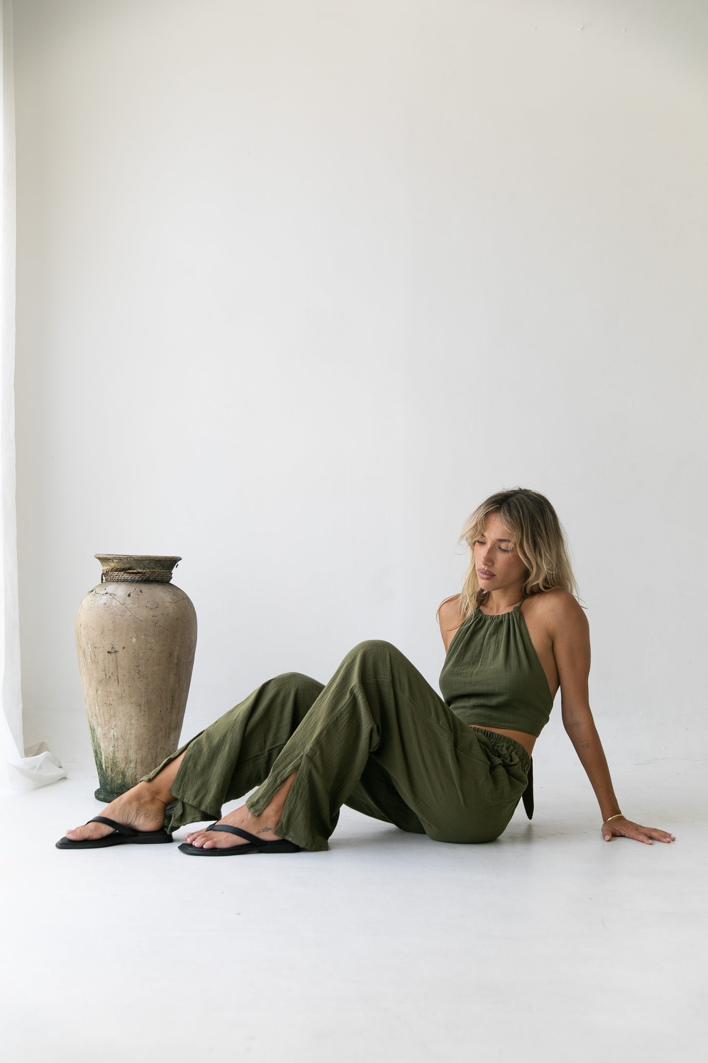 Cara Pants - Organic Cotton, Olive