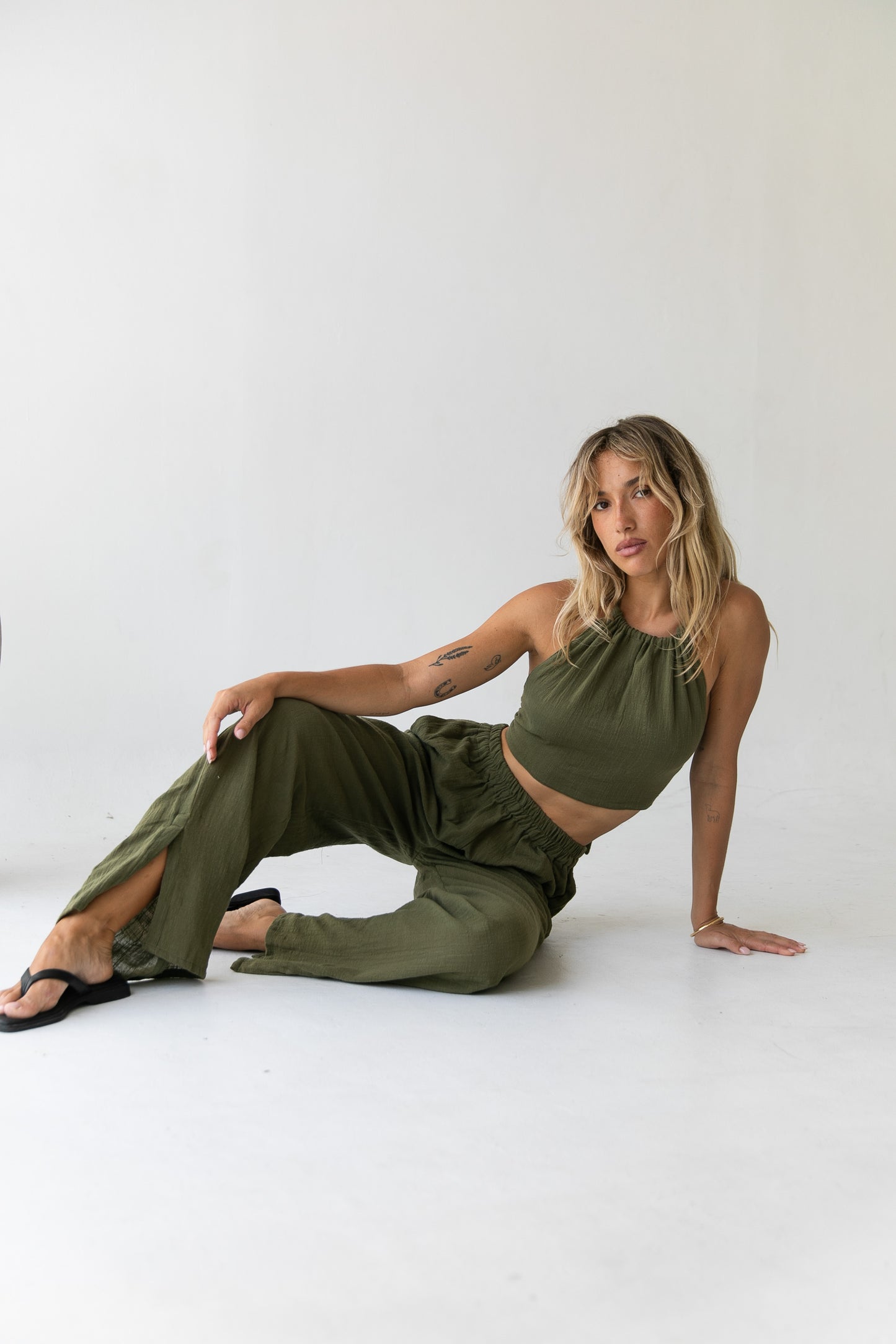 Cara Pants - Organic Cotton, Olive