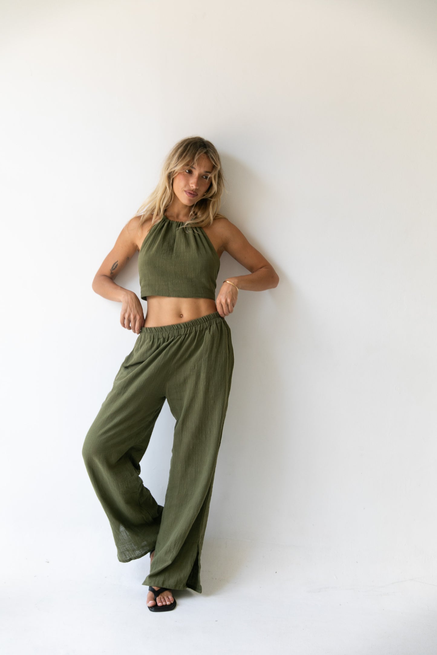 Cara Pants - Organic Cotton, Olive