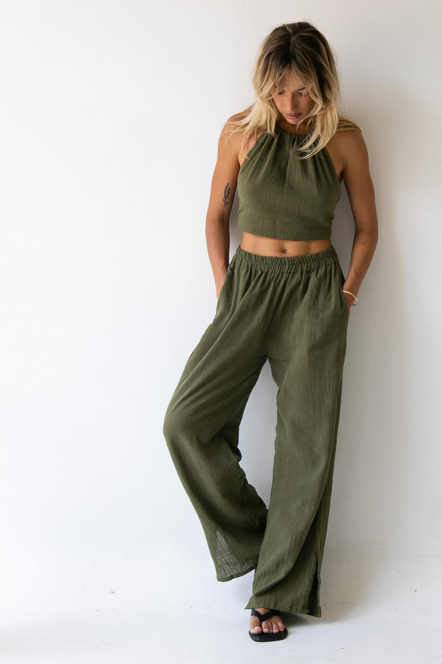 Cara Pants - Organic Cotton, Olive