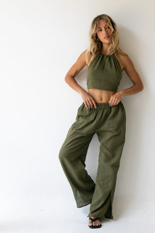 Cara Pants - Organic Cotton, Olive