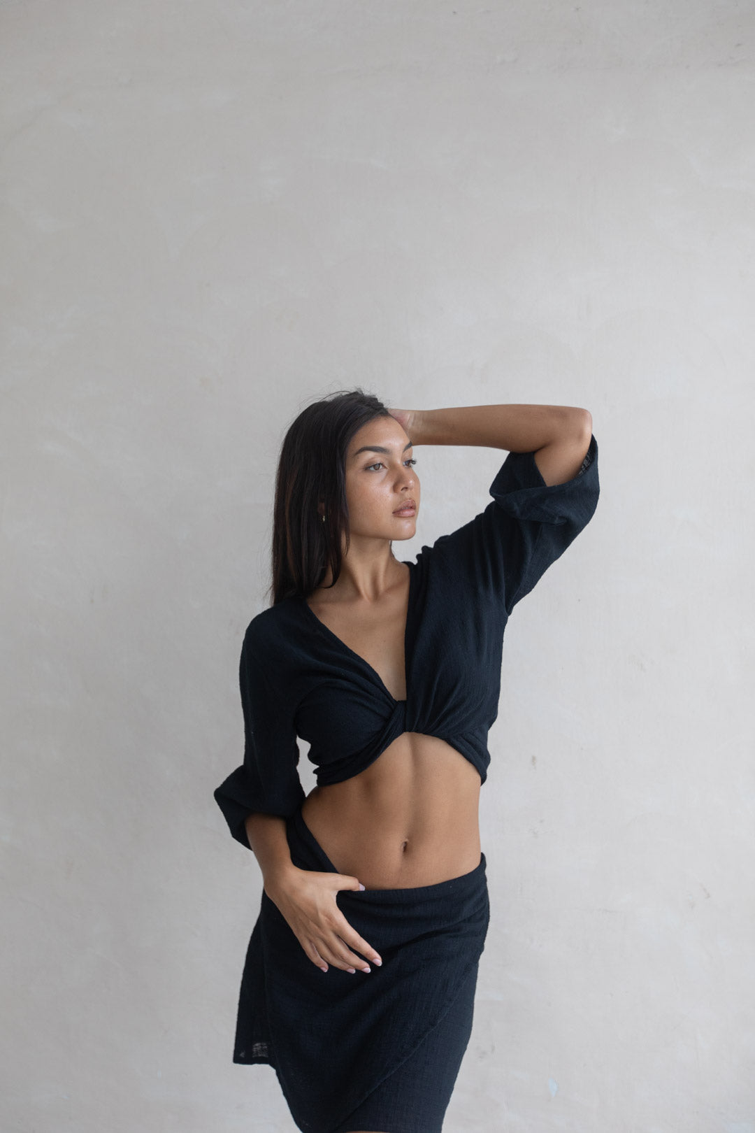 Cara Wrap Top - Black