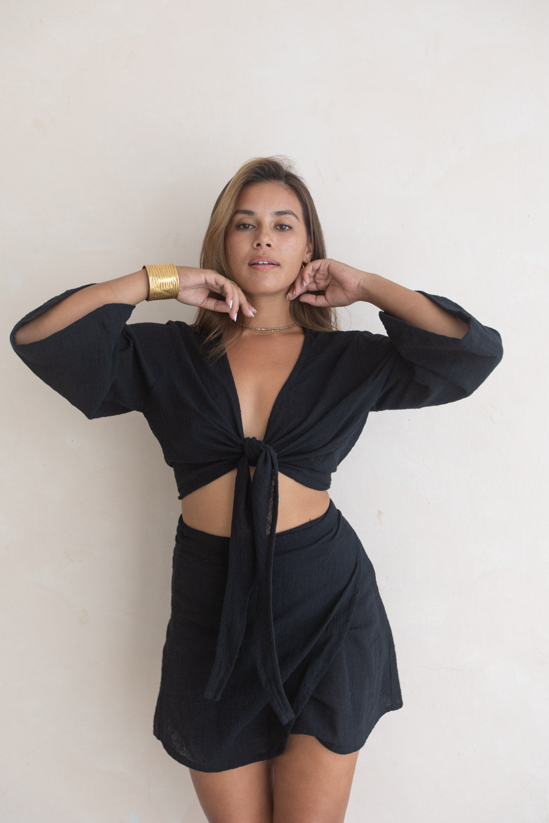 Cara Wrap Top - Black