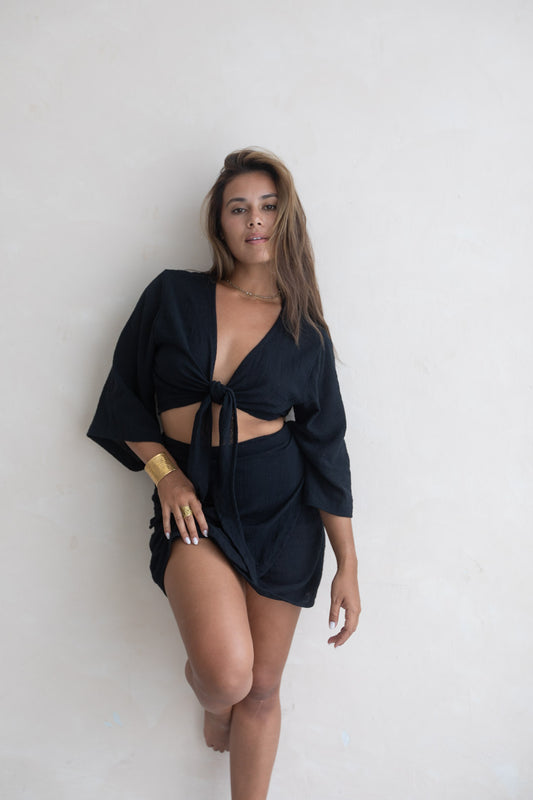 Cara Wrap Set - Black