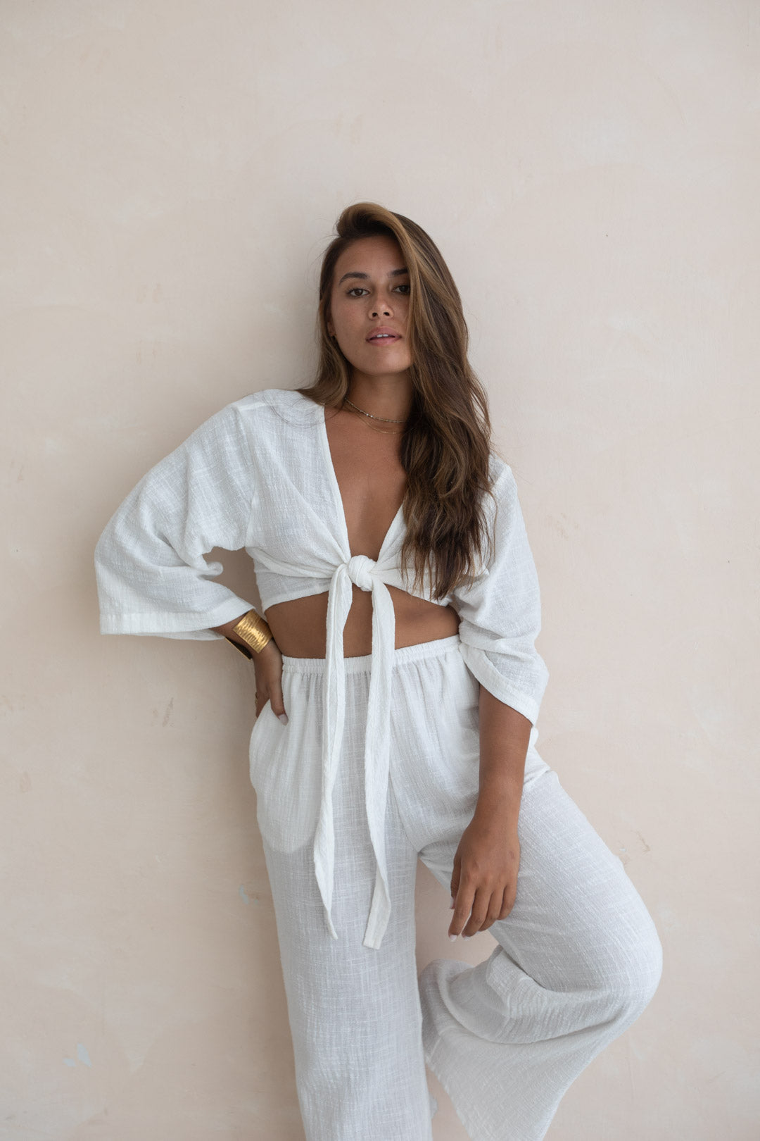 Cara Wrap Top - White