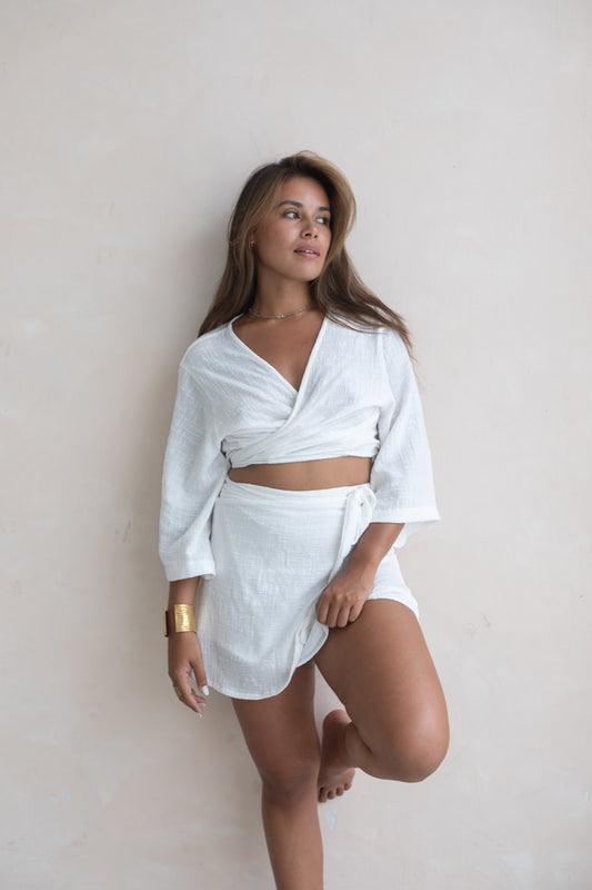 Cara Wrap Set - White