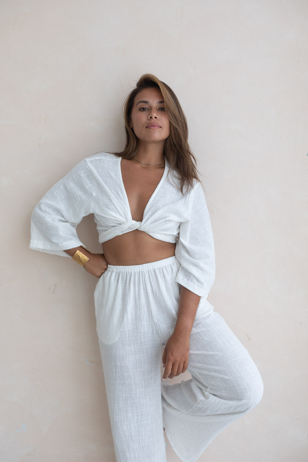 Cara Wrap Top - White