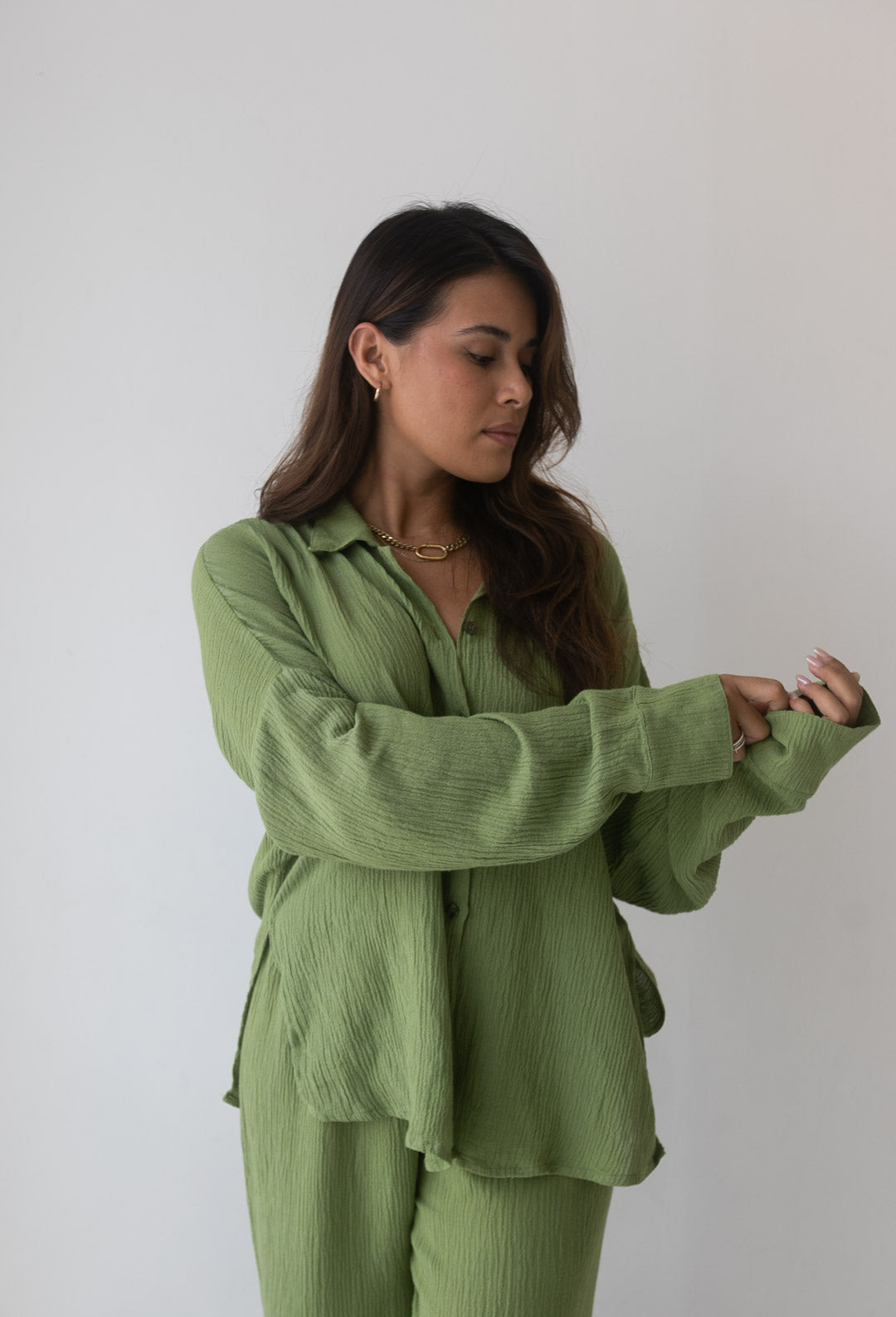 Kelly Set - Organic Cotton/ Linen, Matcha