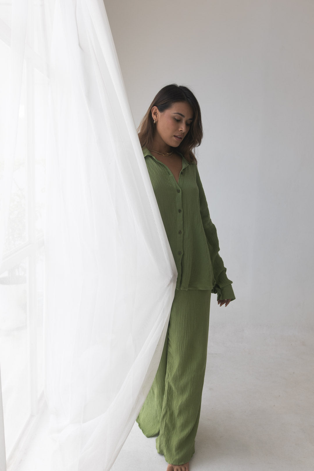 Kelly Set - Organic Cotton/ Linen, Matcha