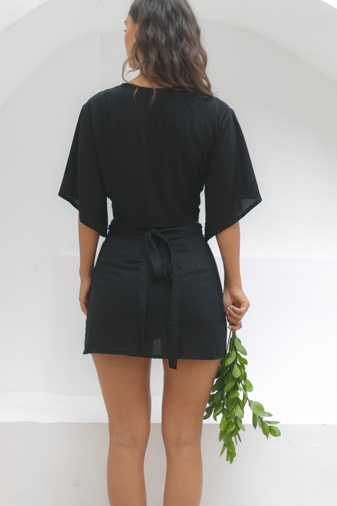 Caro Wrap Skirt - Eucalyptus, Black
