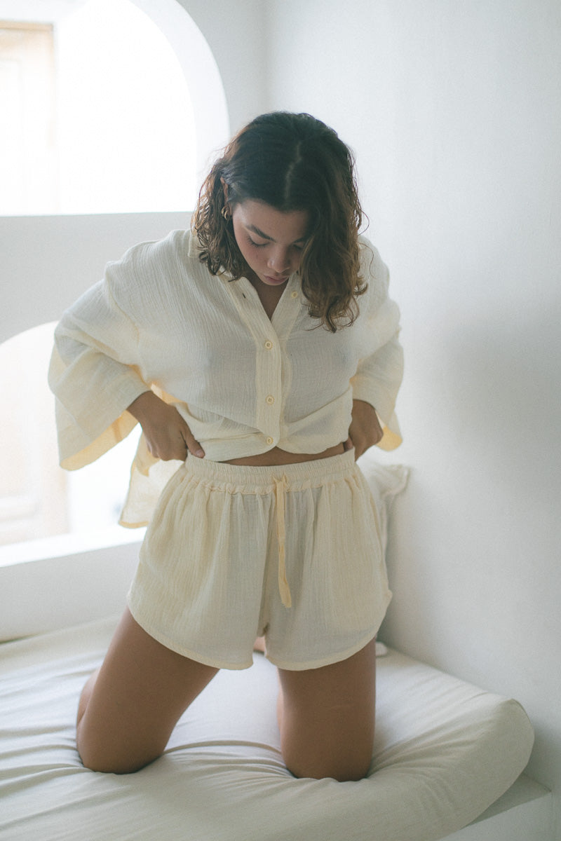 AKURA │ Lilly Shorts - Organic Cotton, Sand